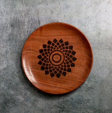 Serving wooden Tray with Burn Effect