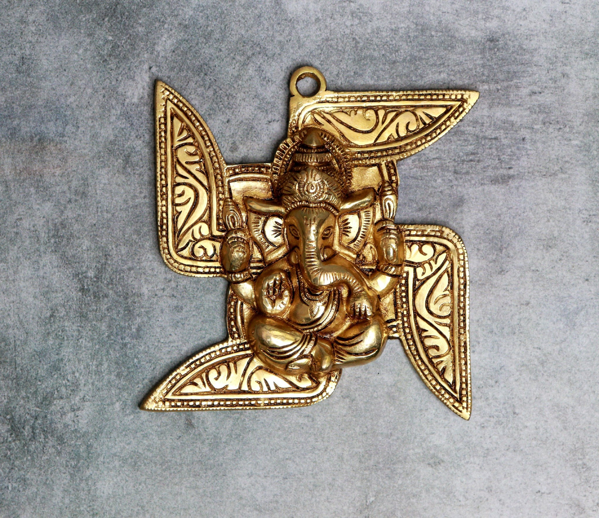 Brass Swastik Ganesh Wall hanging