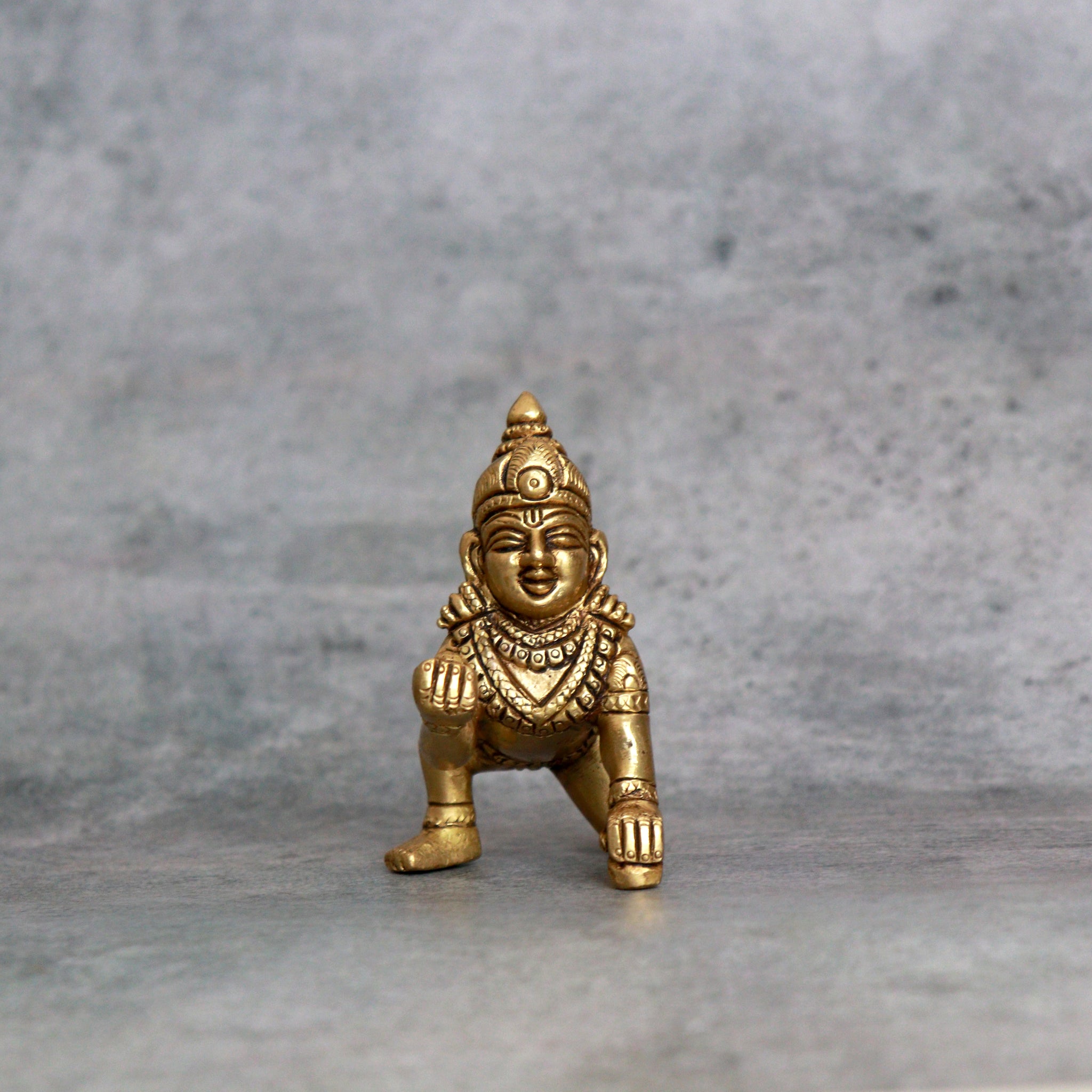 Brass Laddu Gopal idol