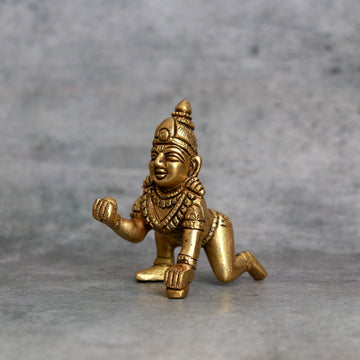 Brass Laddu Gopal idol