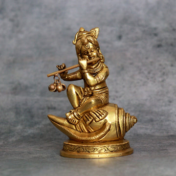 Brass Baal Krishna  (5 inches)