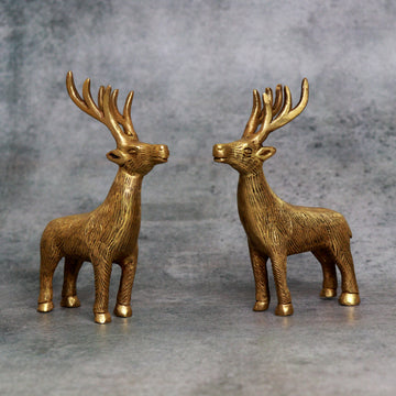 Brass Deer Set