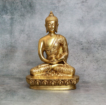 Brass buddha idol (8 Inches)