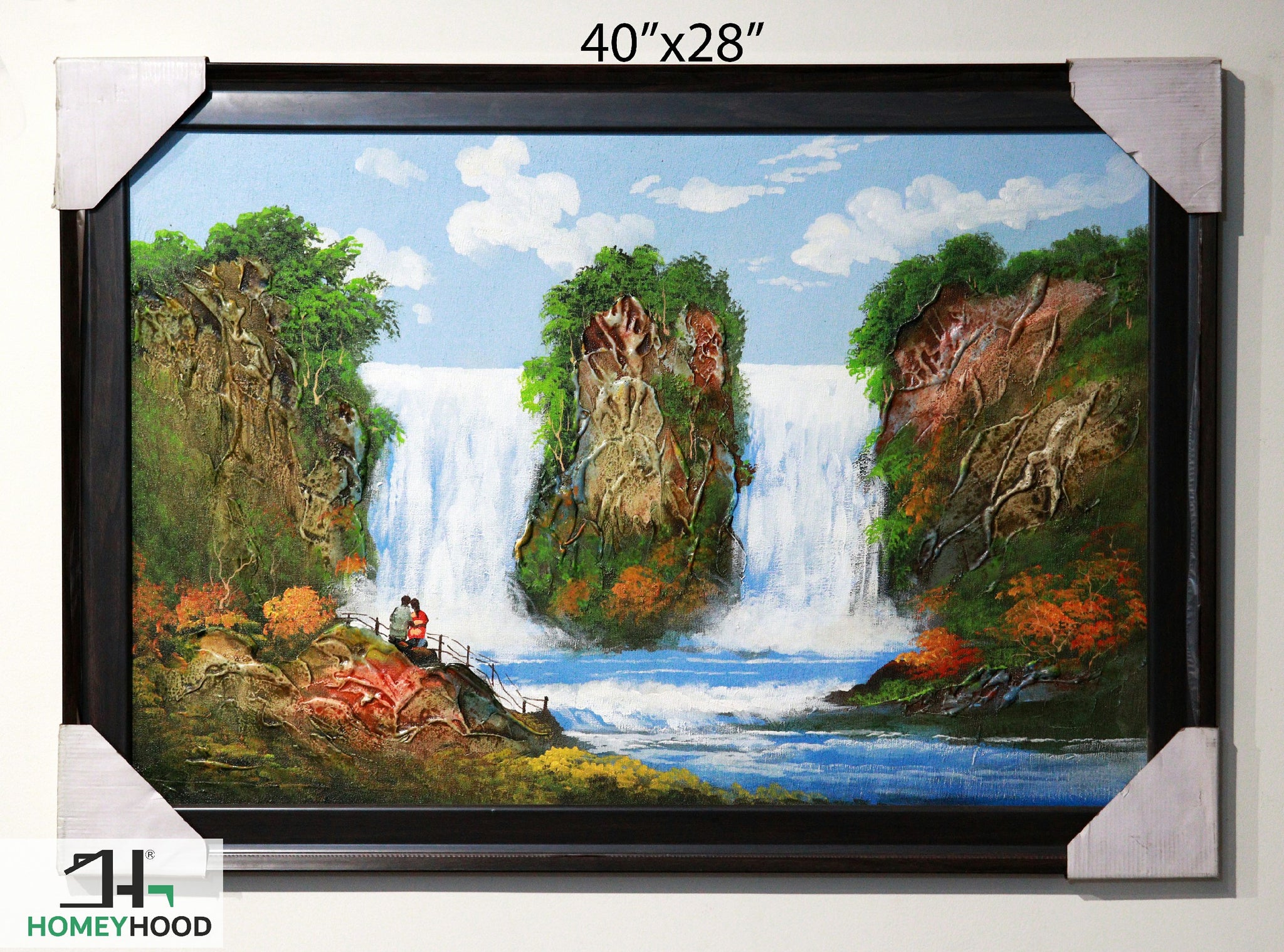 Embossed Waterfall Handmade Painting