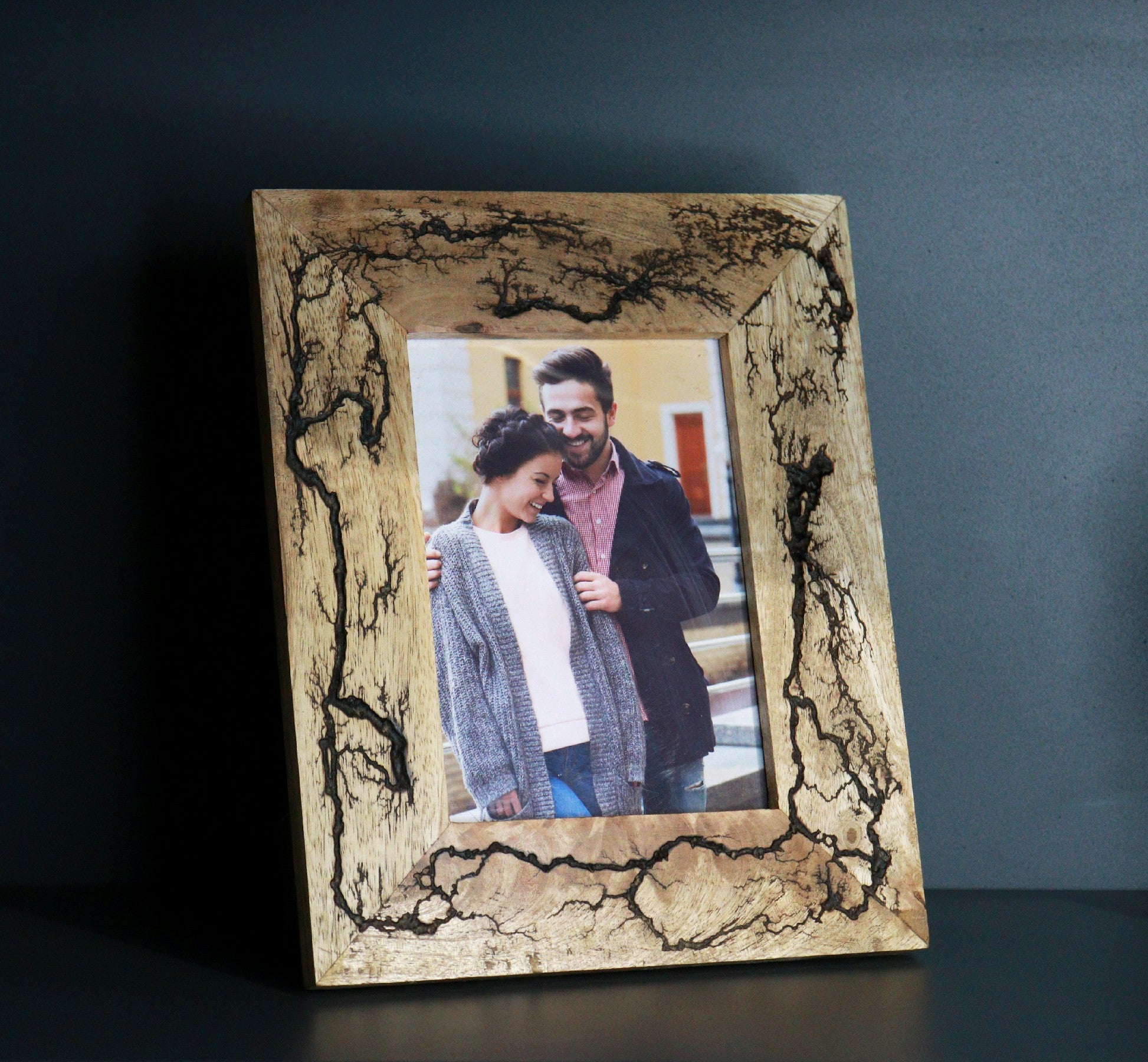 Crackle Wood Photo Frame