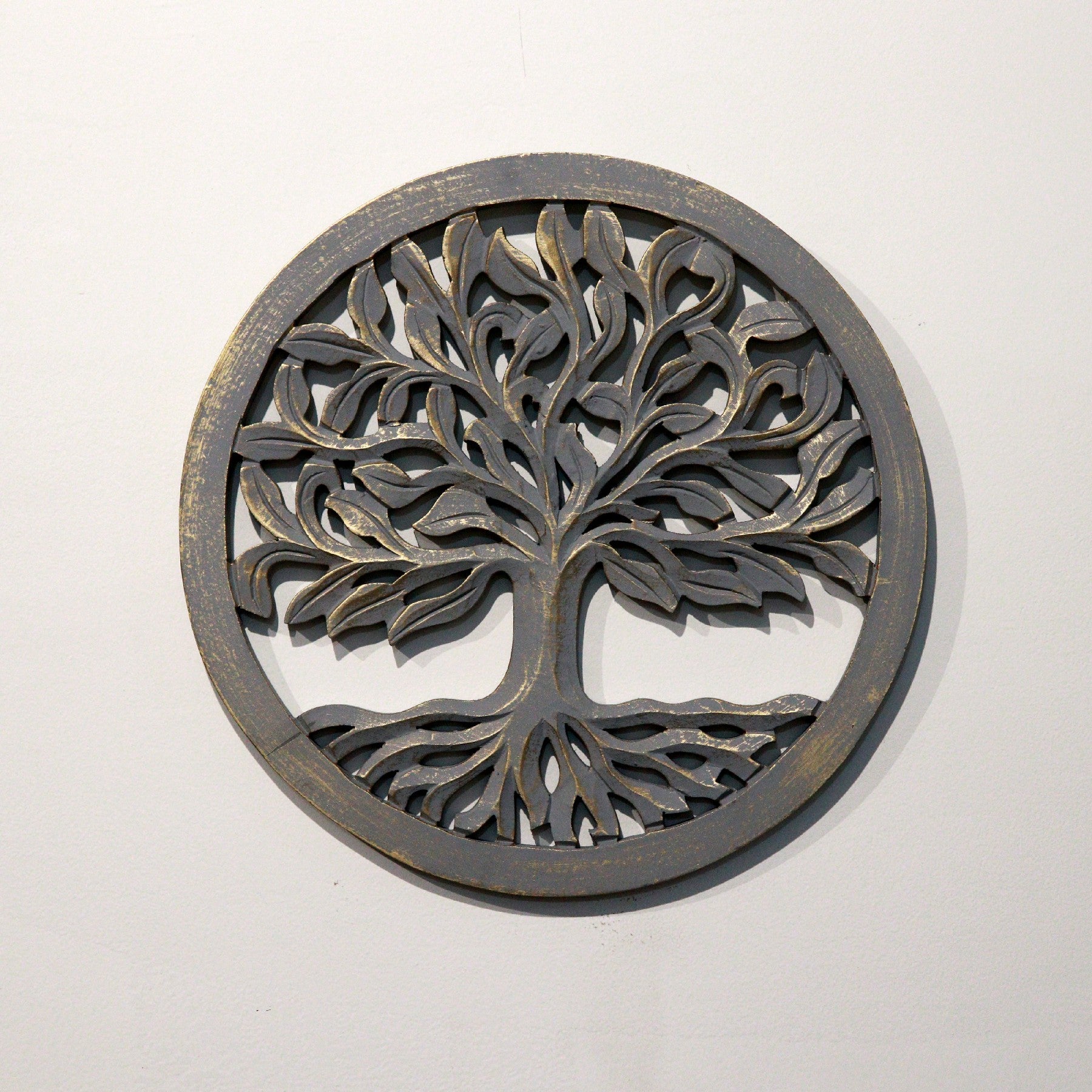 Round Wooden Tree Wall Art