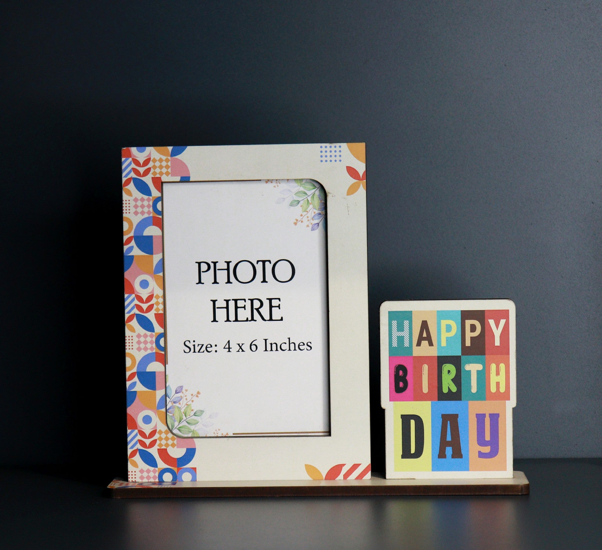 MDF Photo Frame "Happy BIrthday"