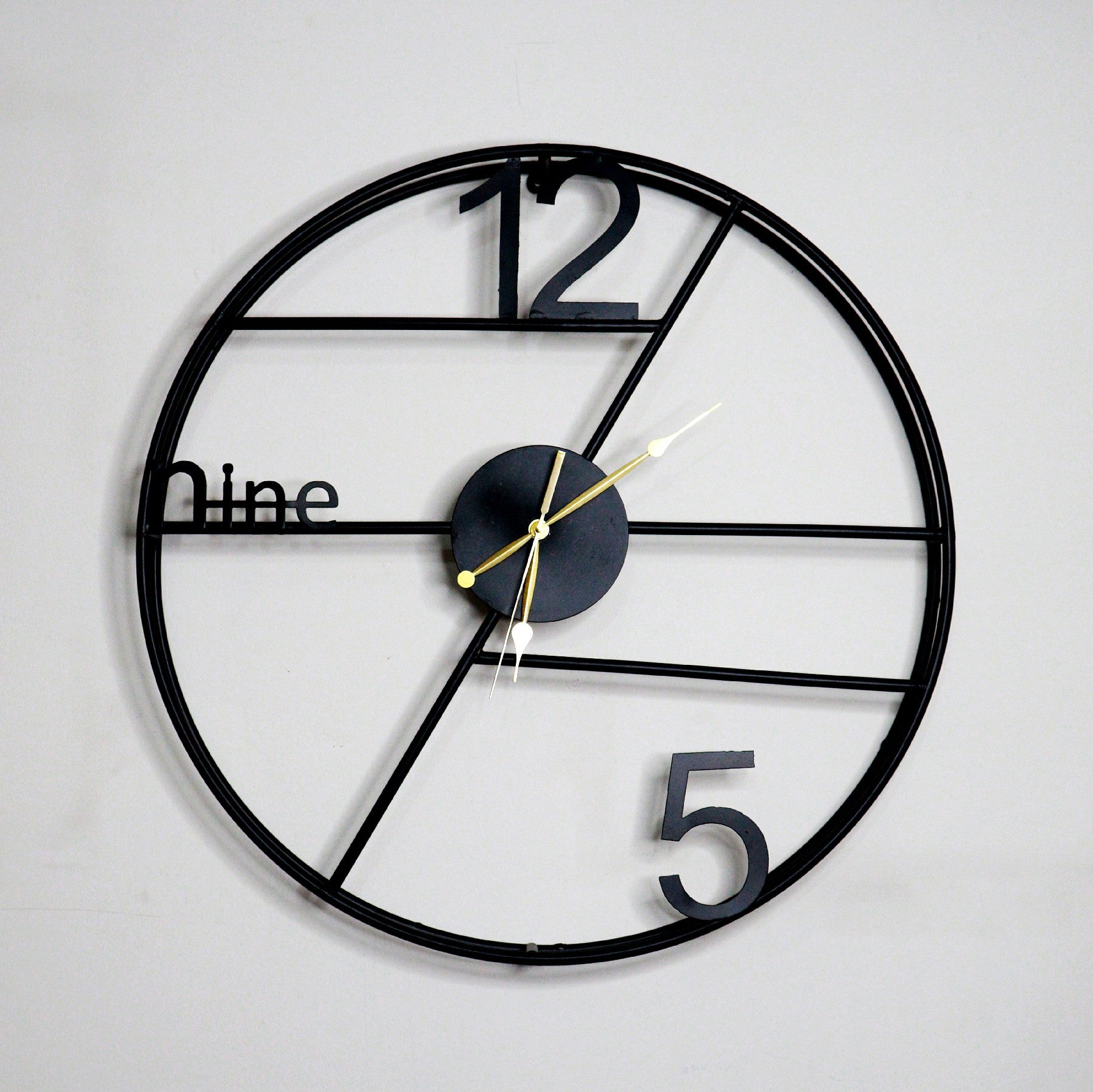 Double Ring Metal Wall Clock 24"