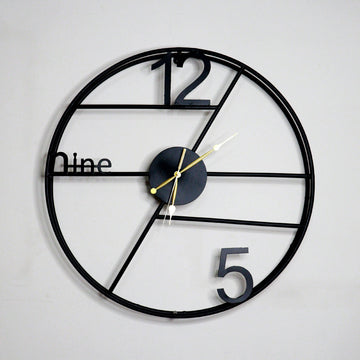 Double Ring Metal Wall Clock 24