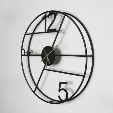 Double Ring Metal Wall Clock 24