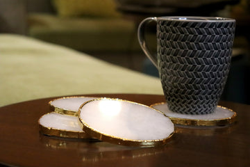 WHITE AGATE STONE COASTERS