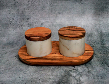 Marble Storage Container Set with Lid "