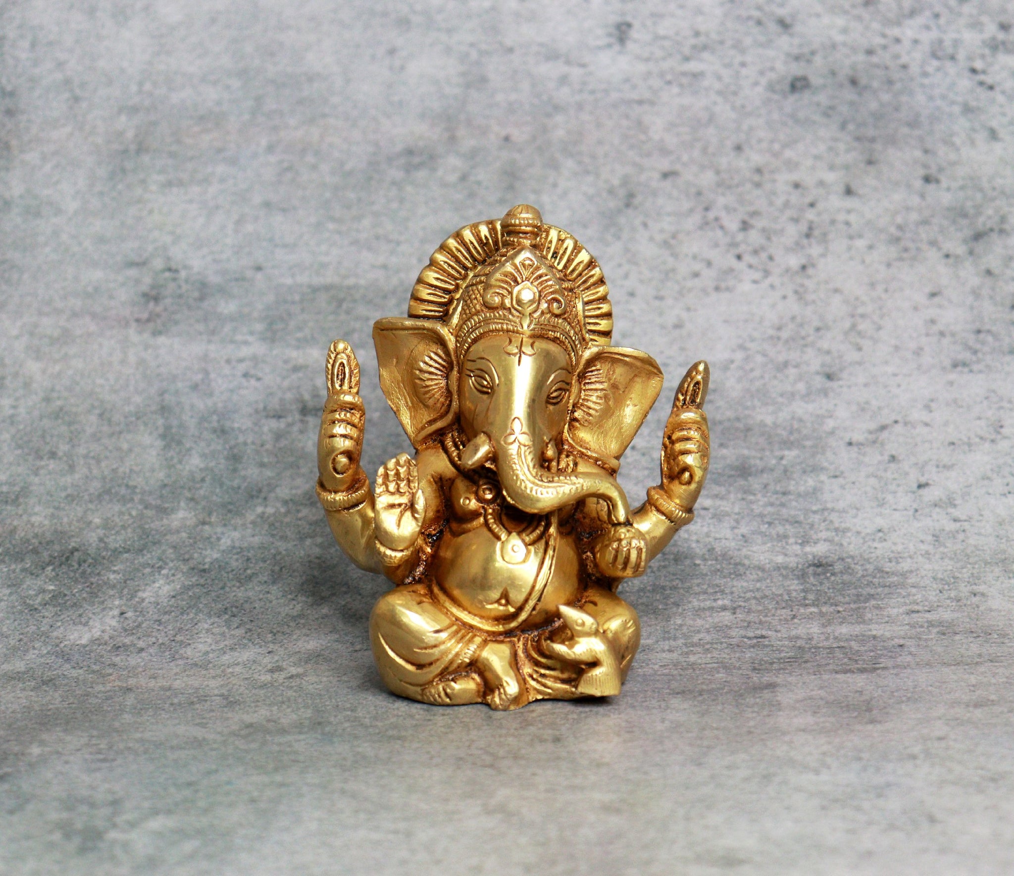 Brass Ganesha idol (4 Inches)