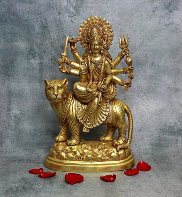 Brass Godess Durga Idol (15 inches)