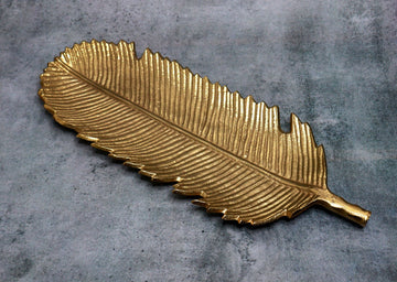 Stunning New Gold Leaf Aluminum Platter